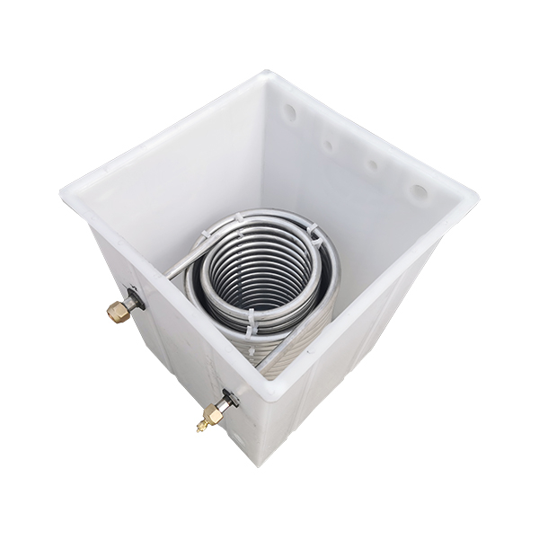 High Grade Stainless Steel Coil Heat Exchanger PP Water Tank Chiller For Beverage/Juice